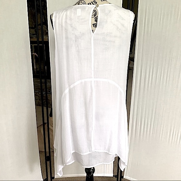 Fever White Sleeveless Cover Up Dress Size Large NWOT - Picture 8 of 13